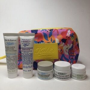 New Kiehl's 6-Piece Skincare Travel Set & Makeup Bag Bestsellers